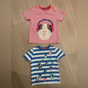 Two Mini Boden T-Shirts 285) Appliqué